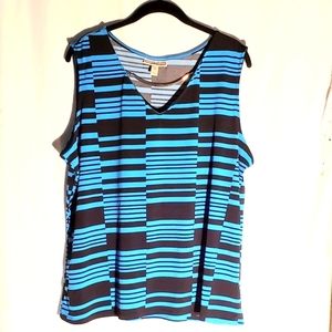 🌹Just In🌹DANA BUCHMAN Stripped Sleeveless Blouse